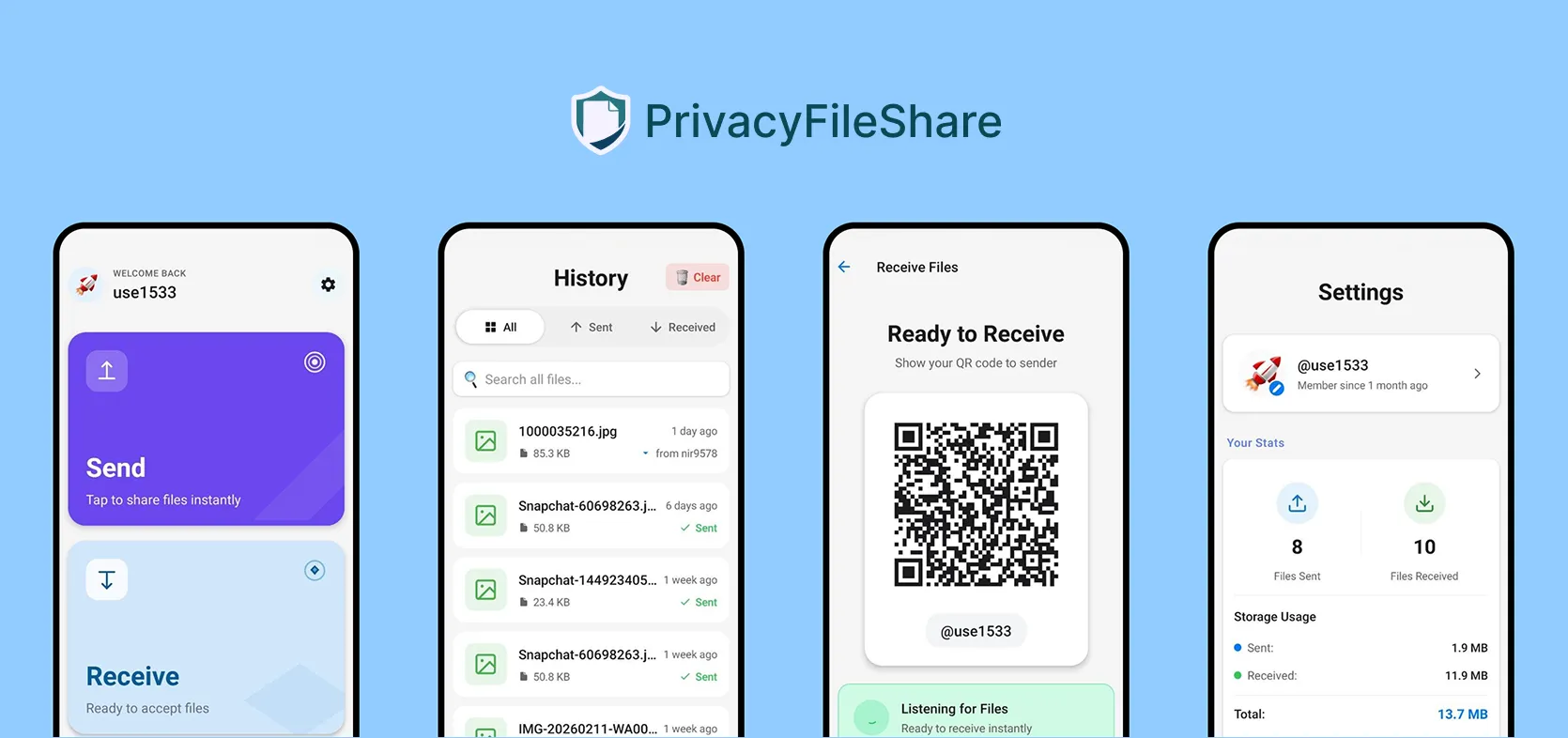PrivacyFileShare — Hero Banner